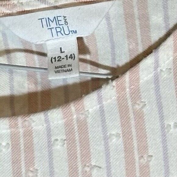 Women's Boho Top Textured with Peplum Sz Large 12-14 - Picture 5 of 6